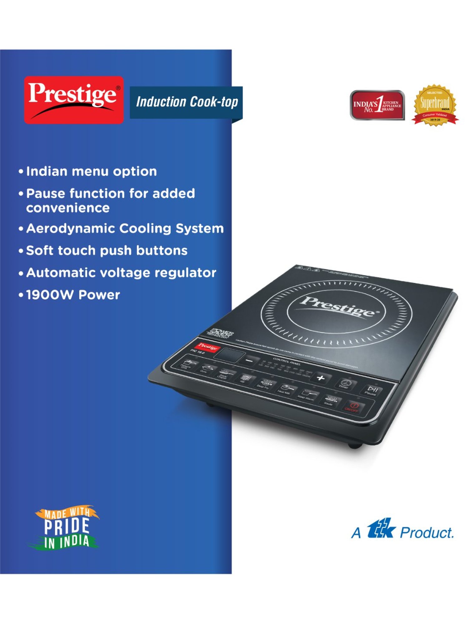 Pigeon Blackline Smart Black Glass Manual Gas Stove (2 Burners)