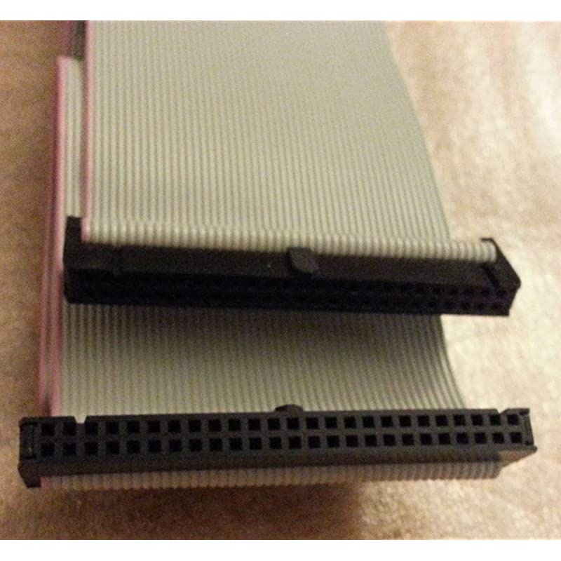 PC Accessories  2Pack 18 Inches 2 Female Connectors IDC 2x25 50P SCSI Internal Flat Ribbon Cable