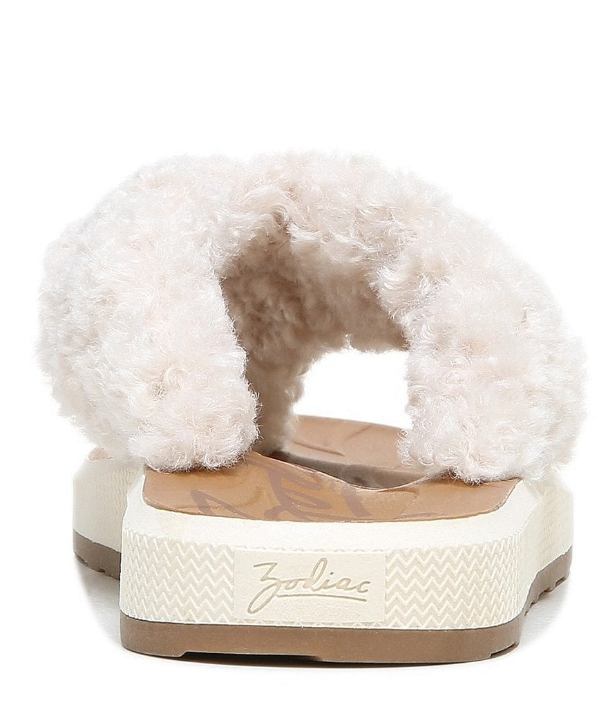 Zodiac Sunny Faux-Shearling Flip Flops