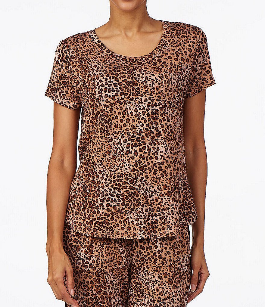 iRelax Animal Print French Terry Coordinating Sleep Top
