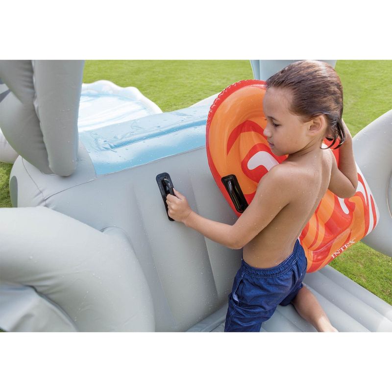 H2OGO! 53346E Mount Splashmore Kids Inflatable Backyard Water Slide Splash Mega Park Toy with Climbing Wall, Slide, Splash Zone, and Spray Blaster