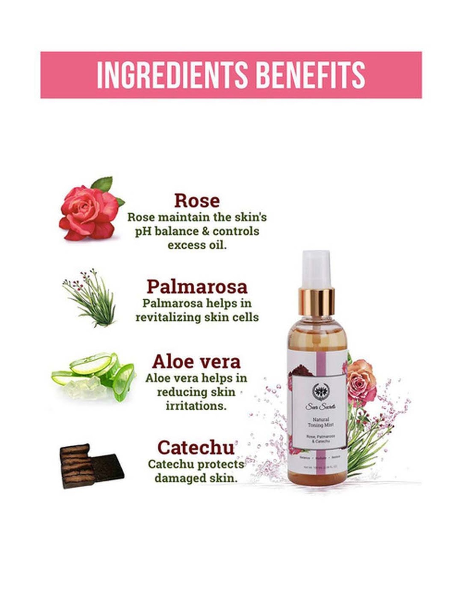 The Love Co. 100% Pure & Natural Rose Water - 100 ml