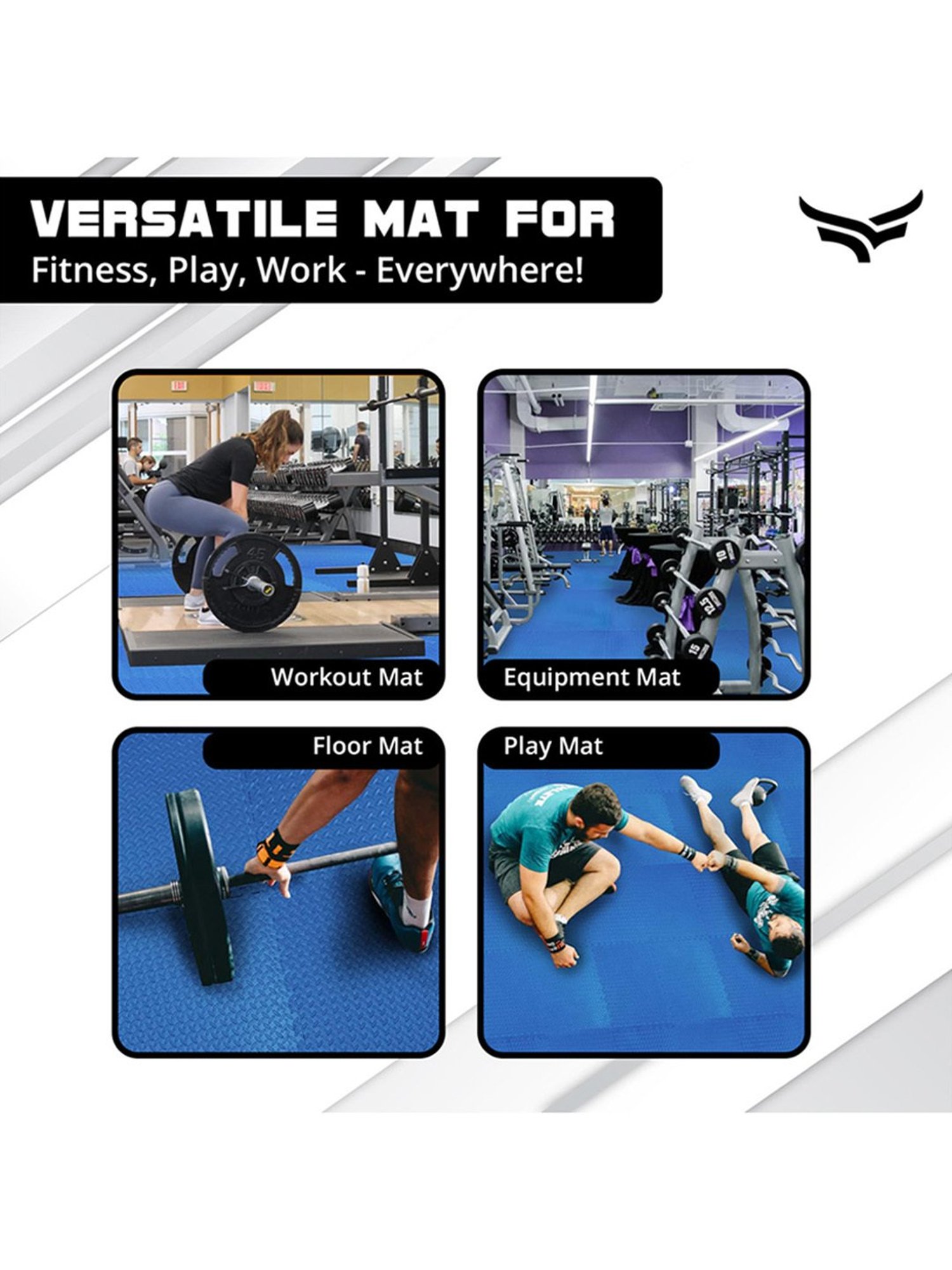 Xtrim Puzzle Exercise Mat with EVA Foam (Blue) Size - 10mm