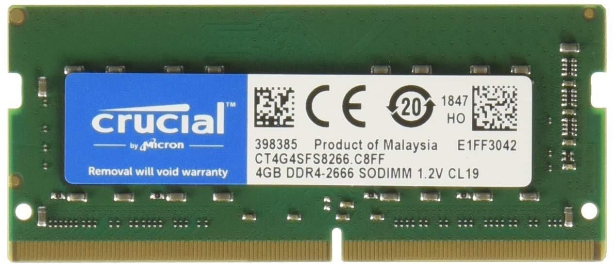Crucial 32GB (2 x 16GB) DDR4 2666MHz DRAM (Notebook Memory) CL19 1.2V DR SODIMM (260-pin) CT2K16G4SFD8266