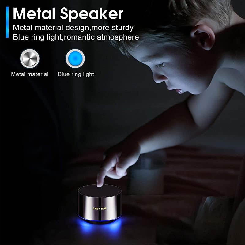 Portable Bluetooth Speaker-Mini Wireless Outdoor Rechargeable Speakers with LED,Built-in-Mic,Handsfree Call,AUX Line,TF Card,HD Stereo Sound and Bass for iPhone Ipad Android Phone