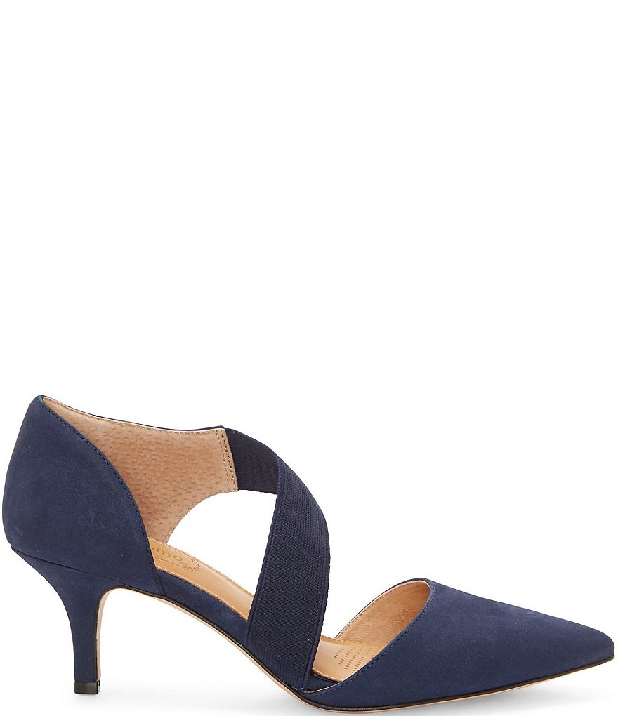 CC Corso Como Denice Suede Asymmetrical Leather Pointed Toe Pumps