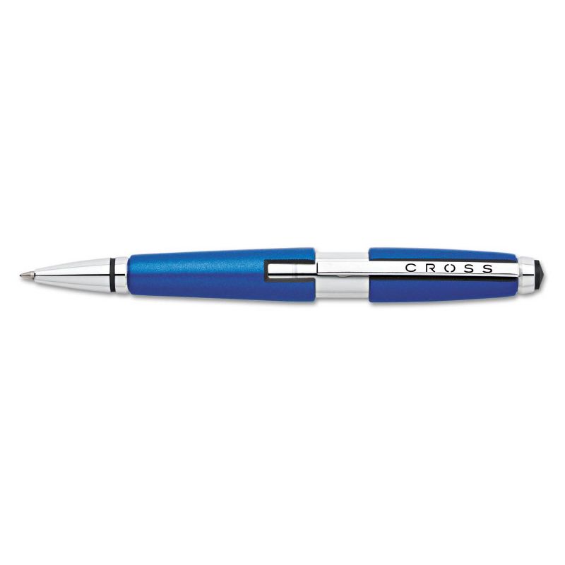 Cross Edge Pen, 0.7 mm, Medium, Black Ink, Blue Barrel