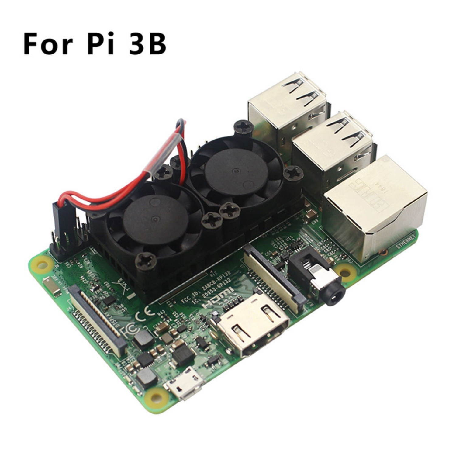 Dual Fan with Heat Sink for Raspberry Pi 3 Model B+ Plus or 3B & Acrylic Case 4 in 1 Kit for Raspberry Pi Zero W and Pi