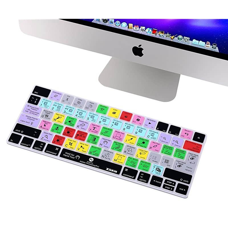 Magic Keyboard Photoshop CC Shortcut Keyboard Cover  Durable PS Hotkeys Silicone Keyboard Skin for Apple Magic Keyboard MLA22LLA MLA22BA US EU Version
