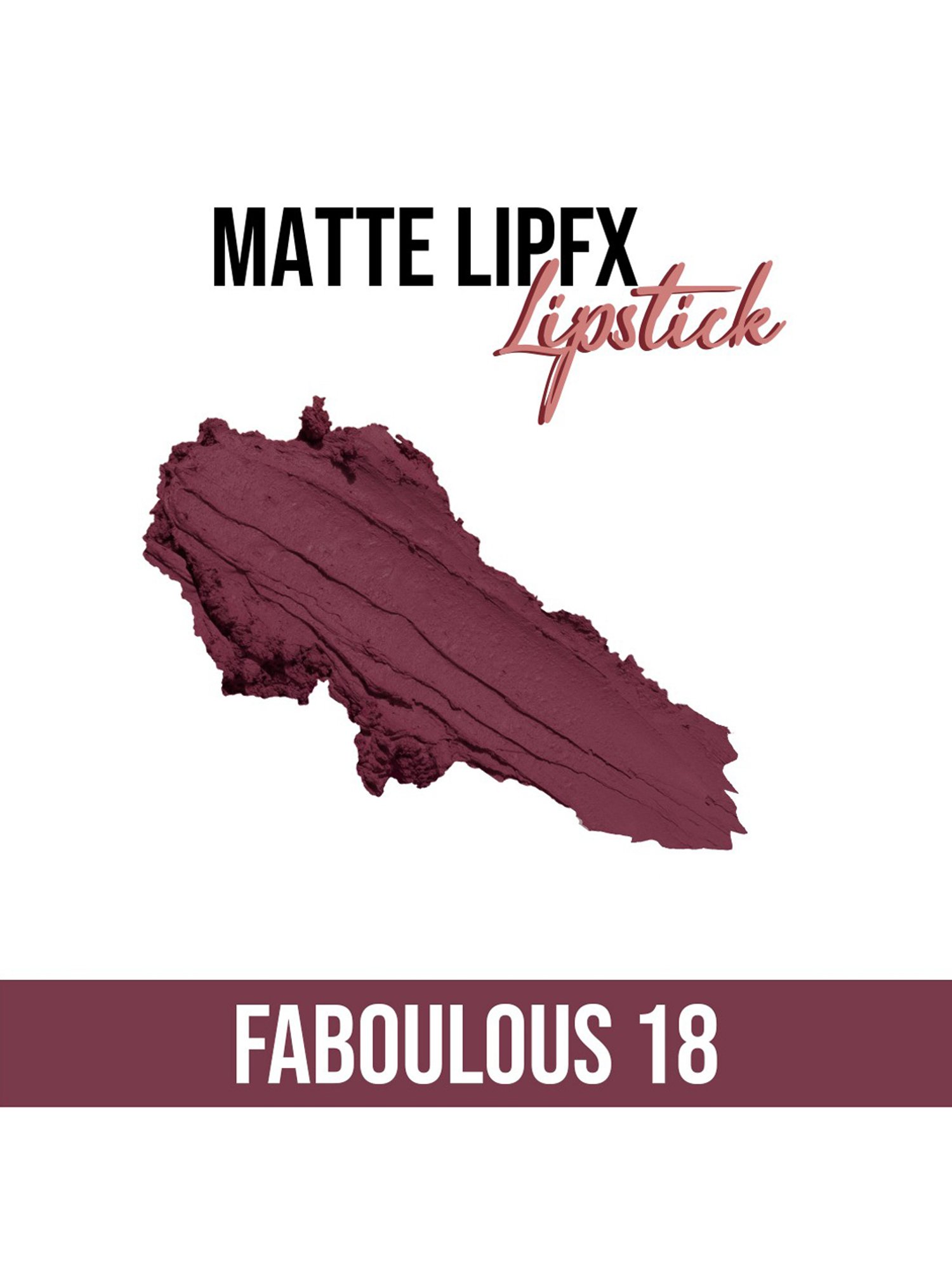 C2P PROFESSIONAL MAKEUP Matte Lip FX Lipstick Faboulous 18 - 3.5 gm