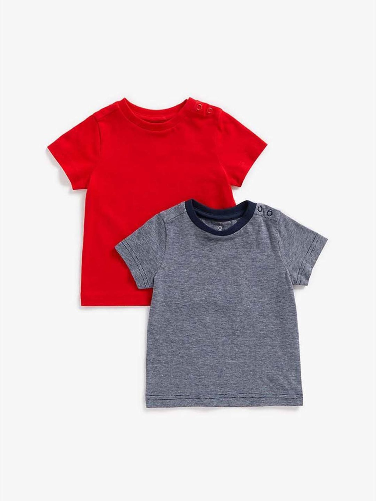 Mothercare Kids Grey & Red Regular Fit T-Shirt (Pack of 2)