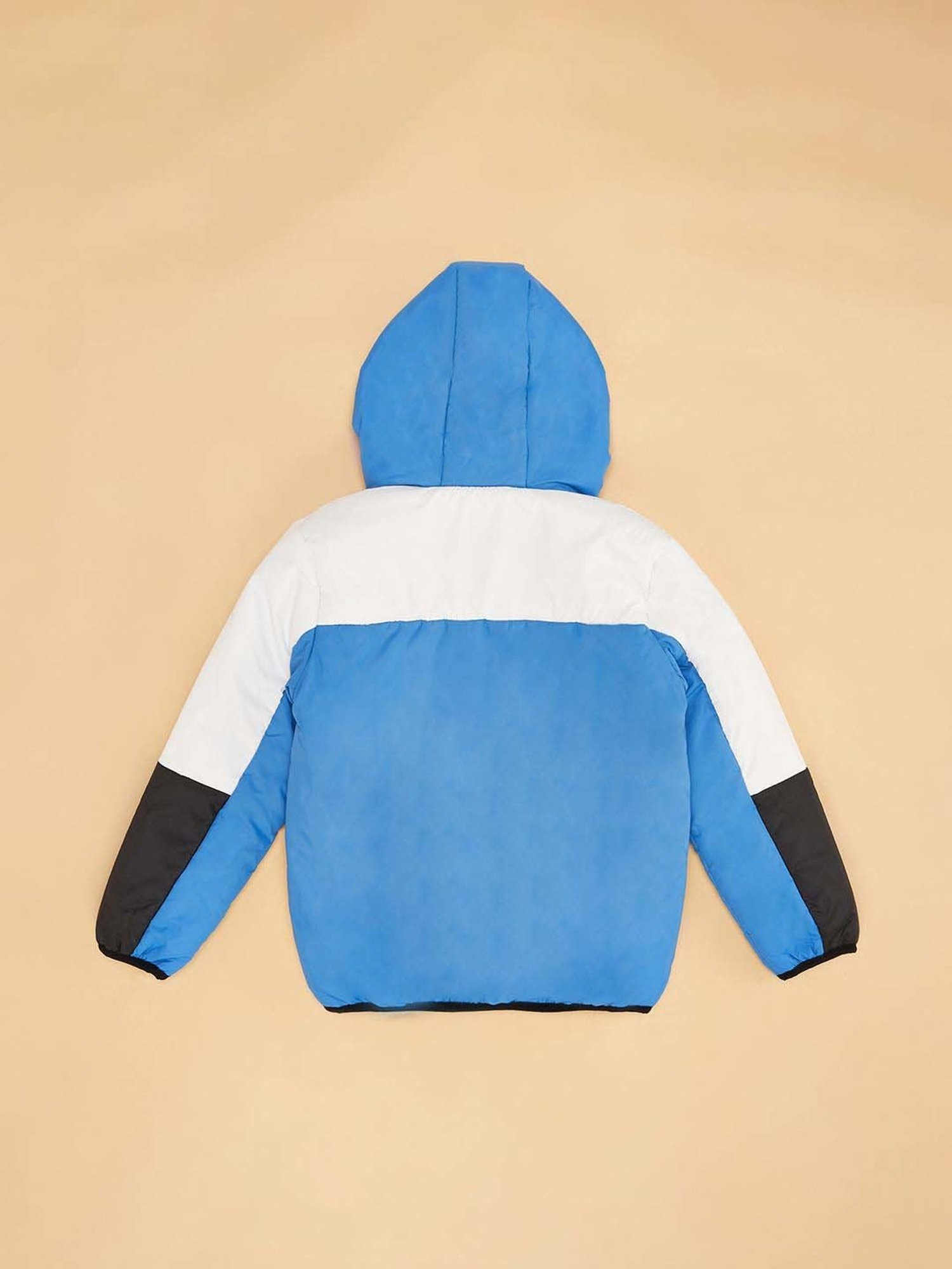 Pantaloons Junior Blue & White Printed Full Sleeves Jacket