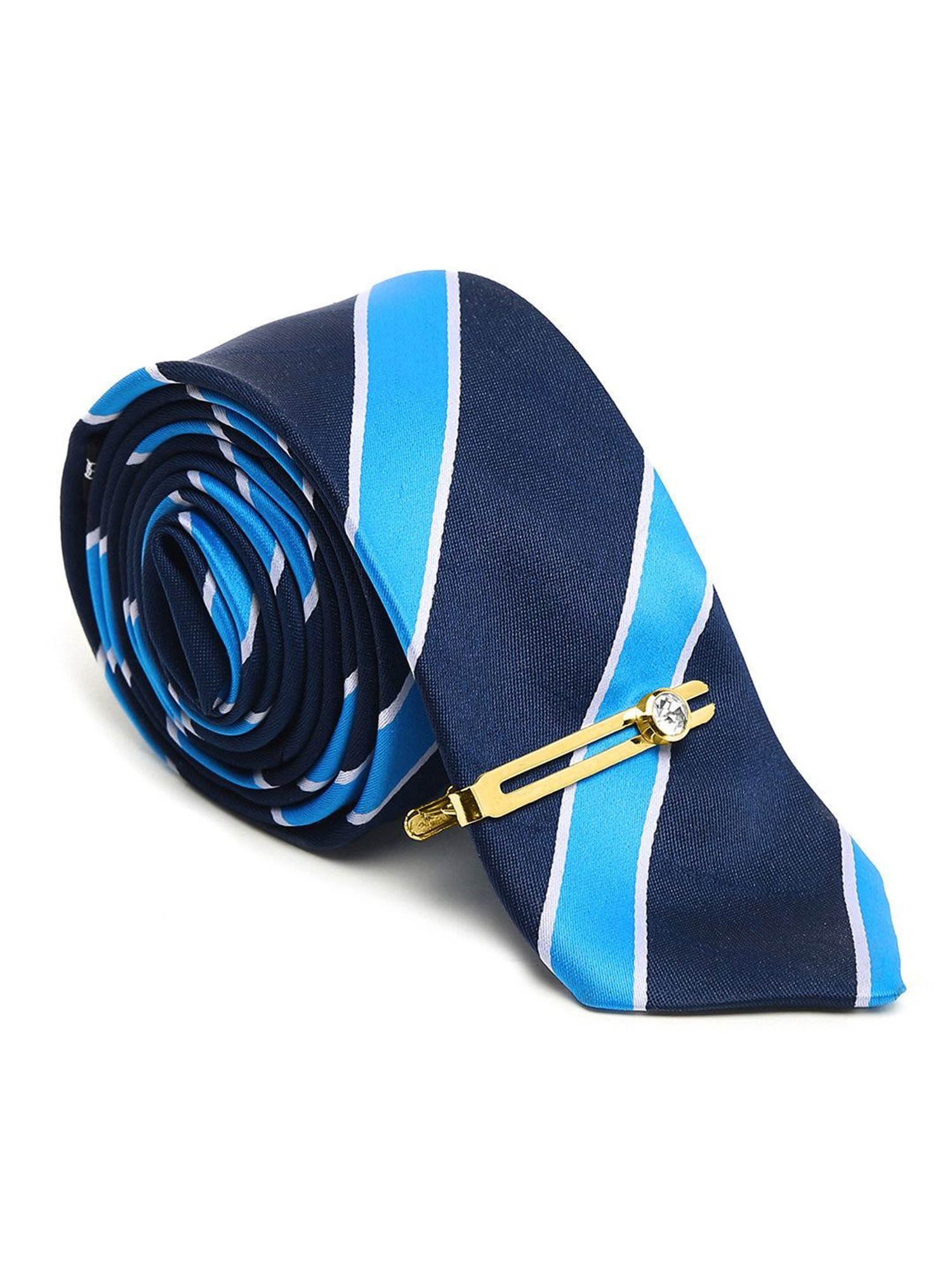 Louis Stitch Blue Striped Necktie Gift Set - Set of 3