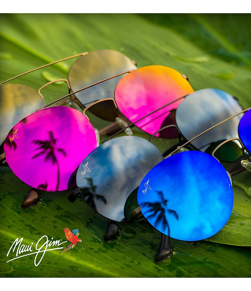 Maui Jim Pele's Hair PolarizedPlus2&reg; Round Aviator 53mm Sunglasses