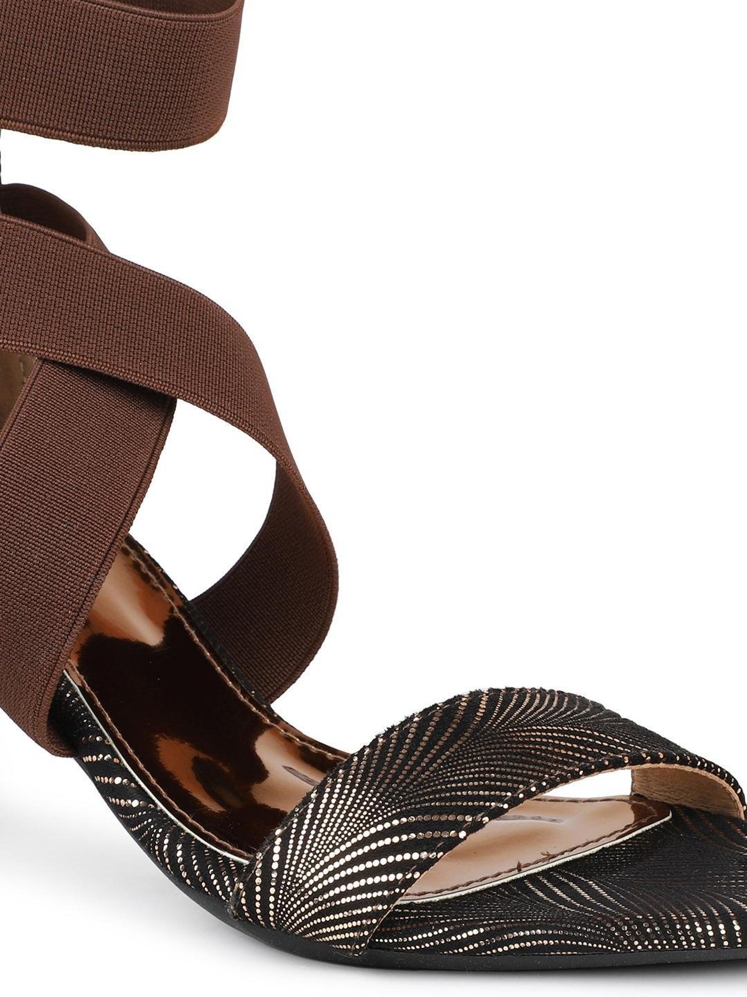 Inc.5 Women's Antique Gold Ankle Strap Sandals