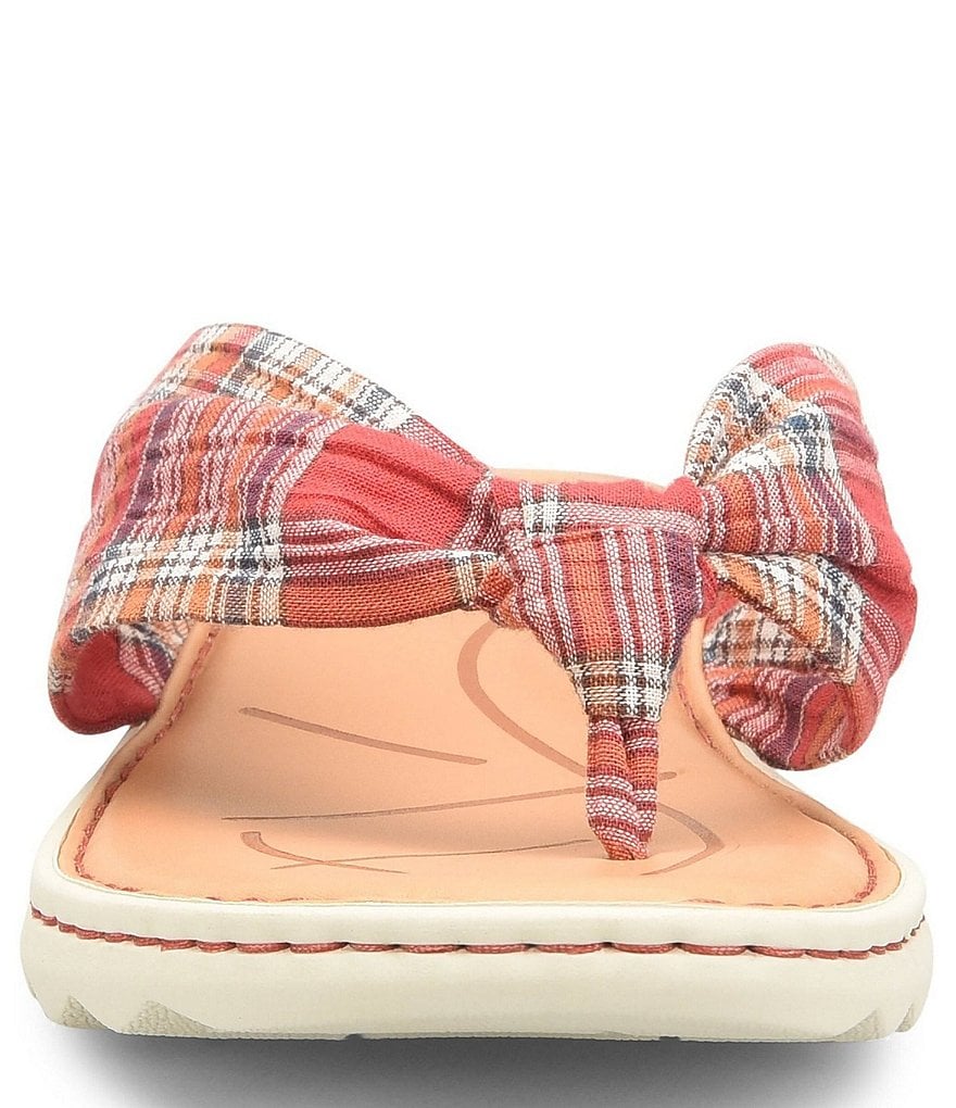 Born Tide Plaid Knot Sandals