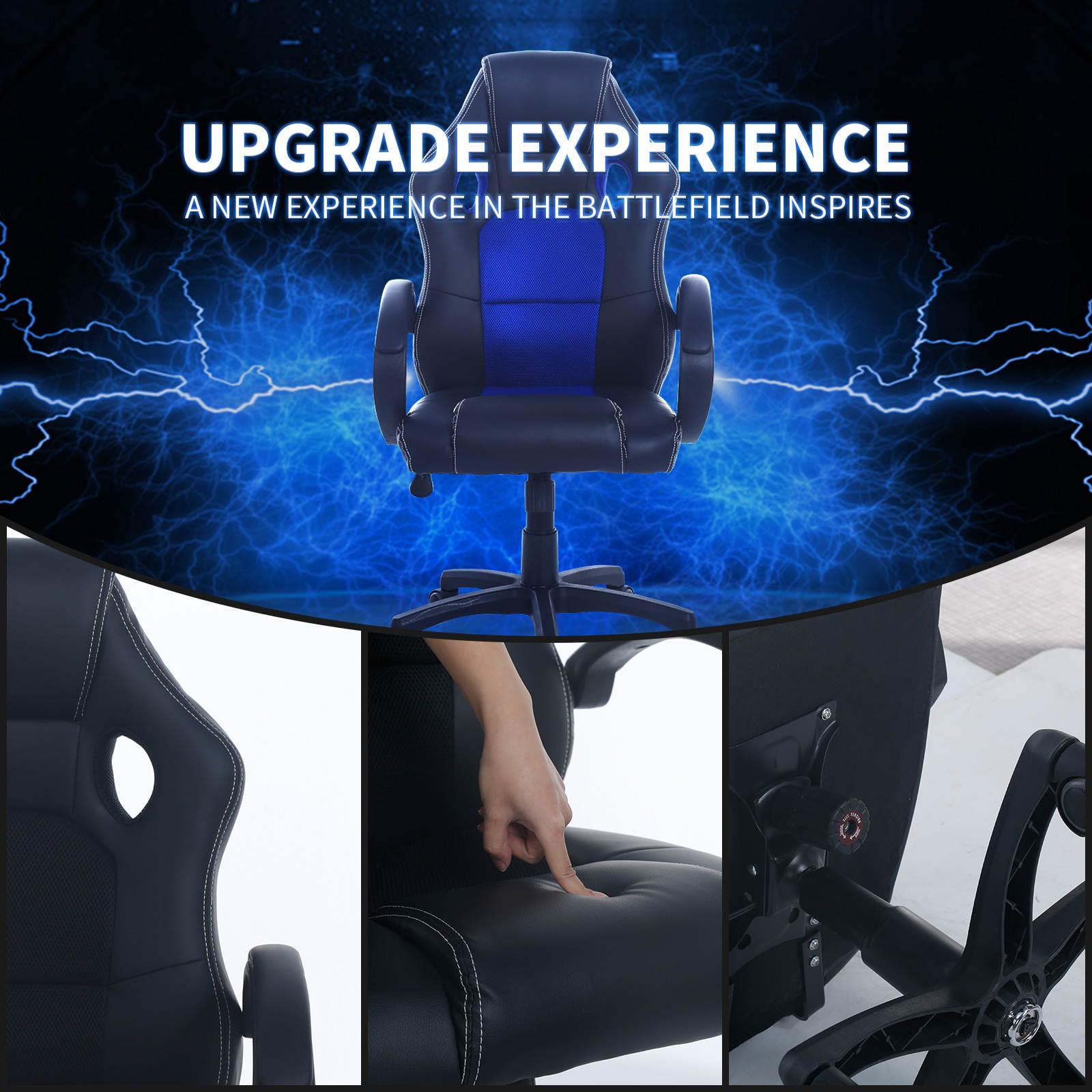 Modern Gaming Chair for Kids Boys Girls Teens High Back Ergonomic Swivel Racing Computer Chair, Height Adjustable,Office Chair PC Gaming Chair Cheap Desk Chair Ergonomic PU Leather Executive Computer