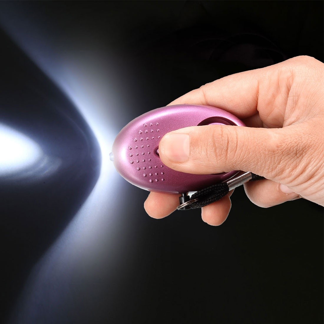 Personal Alarm 130db Personal Safesound Security Alarm Keychain with LED Light Red 4pcs