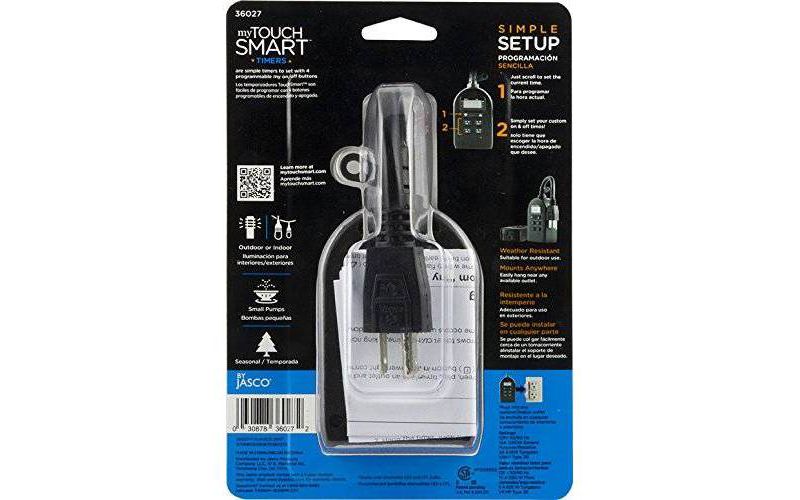 myTouchSmart Indoor/Outdoor Plug-In Digital Timer Black