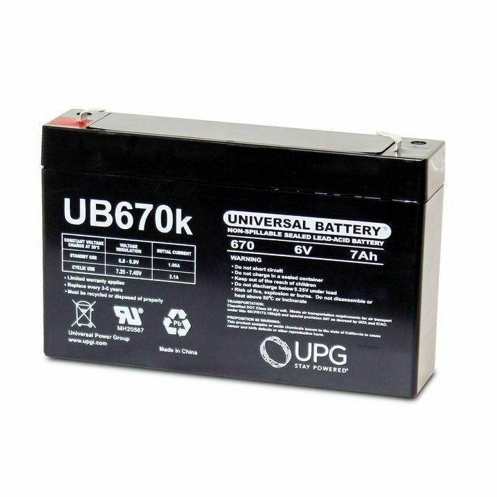 NEW UPG UB670 6V 7AH Replacement Yuasa EL701 & 6V Solar Panel Charger