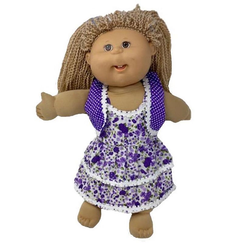 Doll Clothes Superstore Purple Sundress With Vest Fits Cabbage Patch Kid Dolls