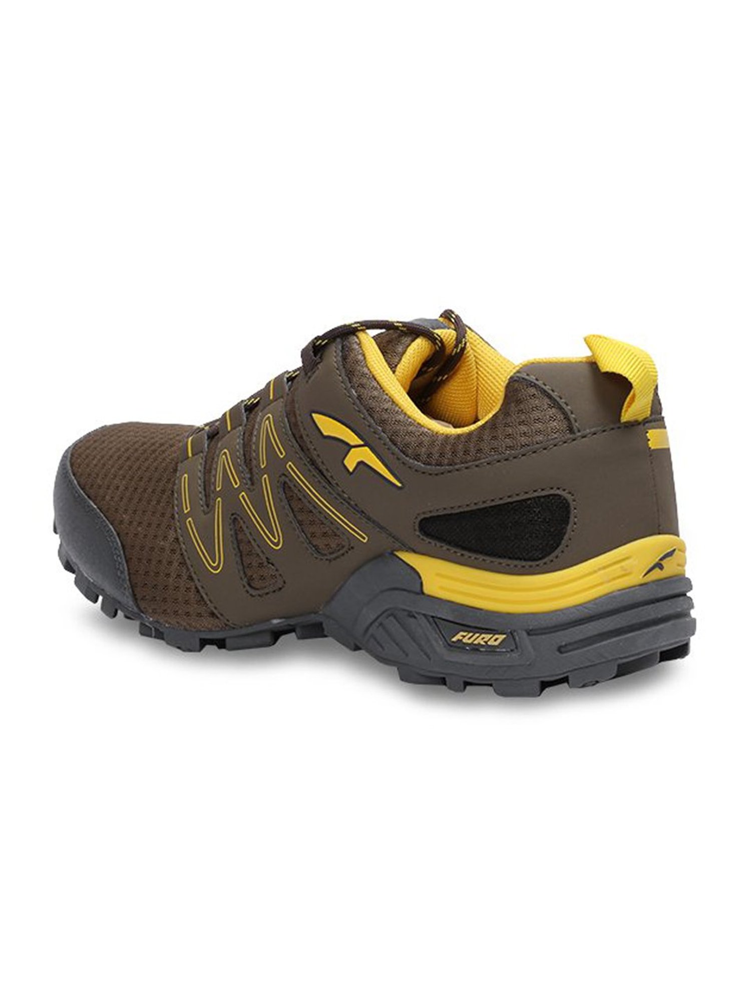 Furo by Red Chief Men's Brown & Yellow Hiking Shoes