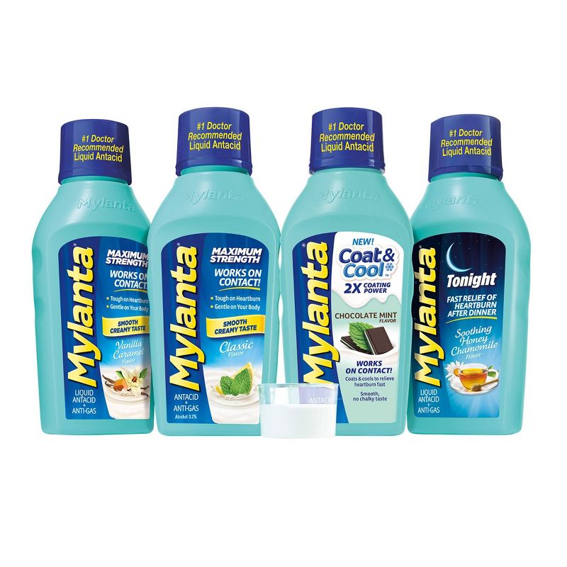 Mylanta Coat & Cool Chocolate Mint - Maximum Strength Liquid - 12oz