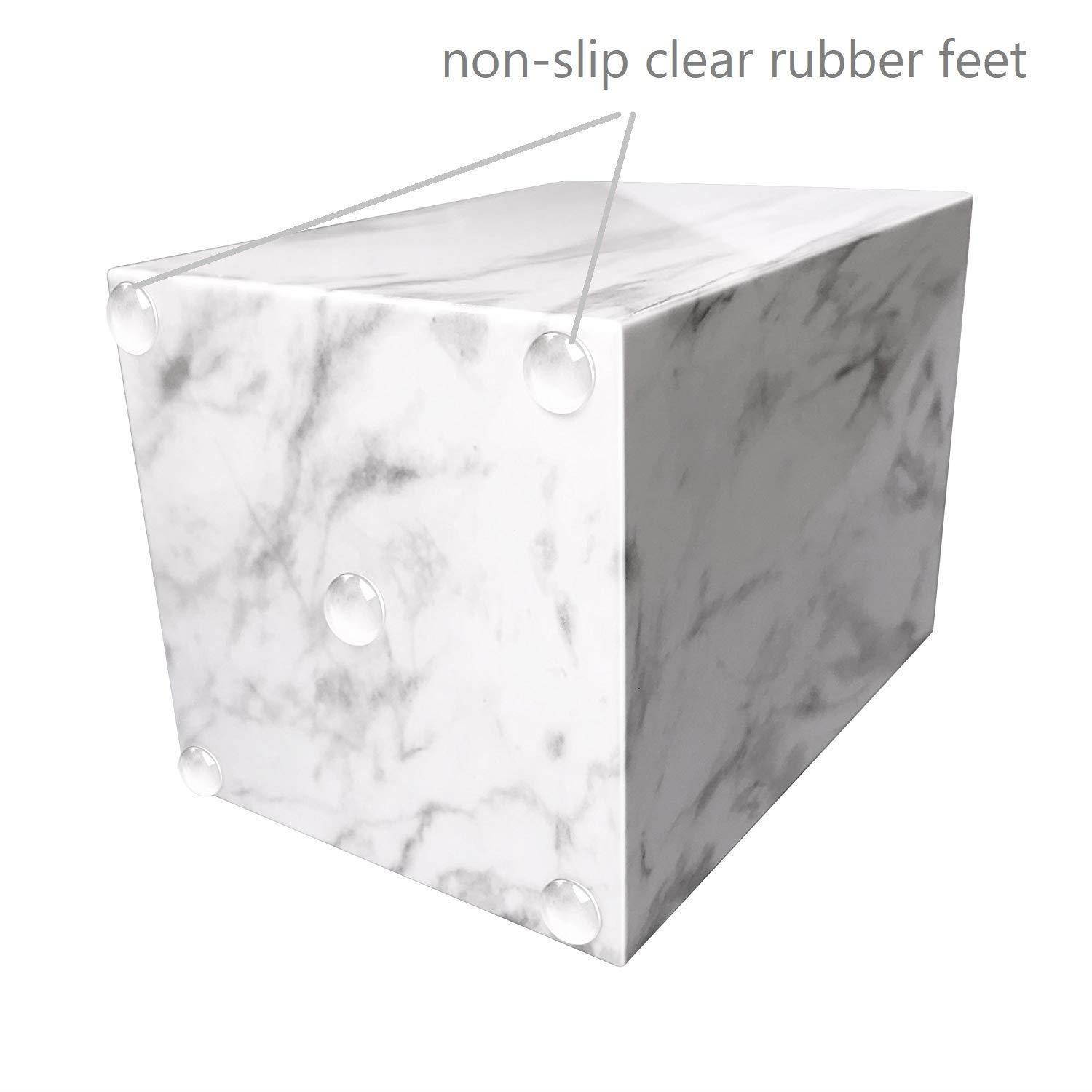 UNIQOOO Marble Print Desk Pen and Pencil Holder Case Box with Fashionable Modern Design in Elegant Matt Finish- Beautiful Stationery for Daily Use in Office, Classroom, Home, Great Xmas Gift Idea