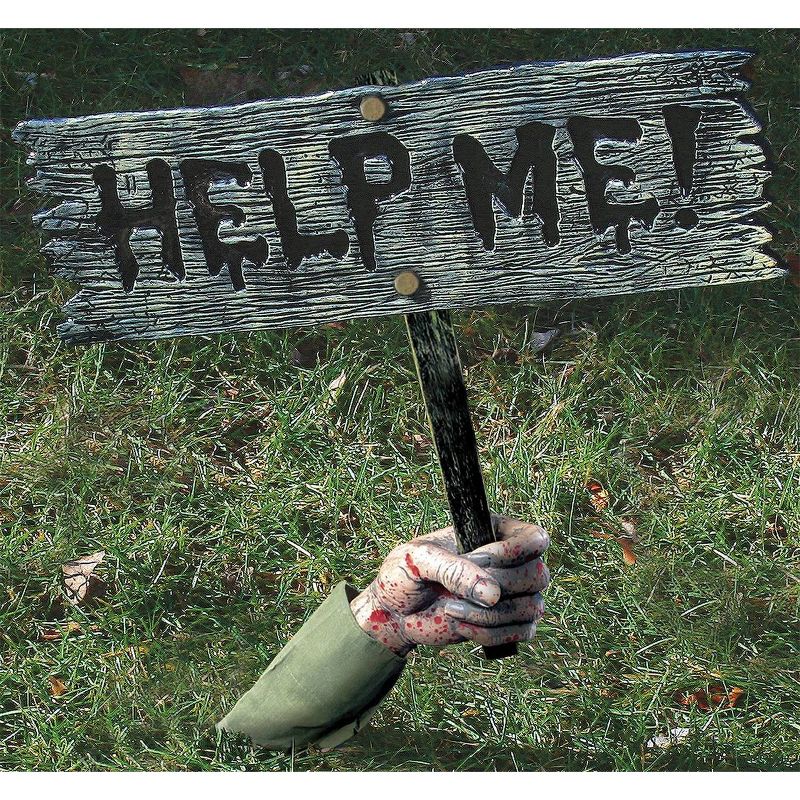 Halloween Help Me Warning From Below! Decorative Holiday Scene Prop