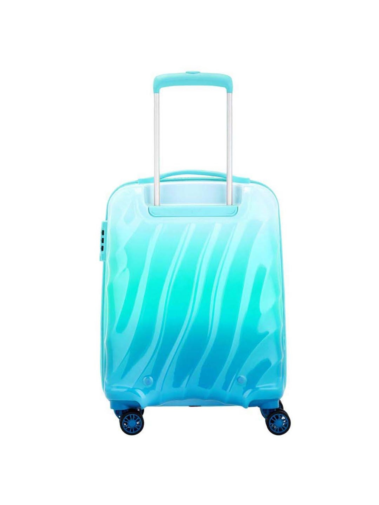 Skybags Openskies Blue Textured Hard Cabin Trolley Bag - 39 cm