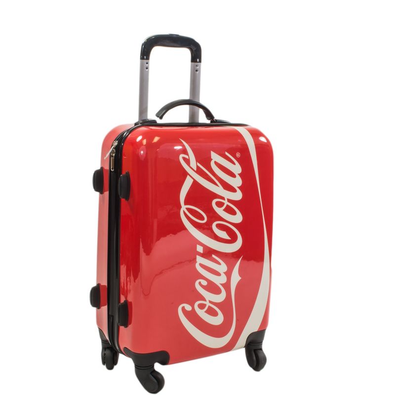 Coca Cola 21" Hardside Carry On Spinner Suitcase - Red