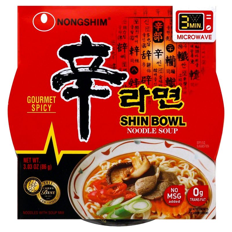 Nong Shim Shin Noodle Bowl - 3oz