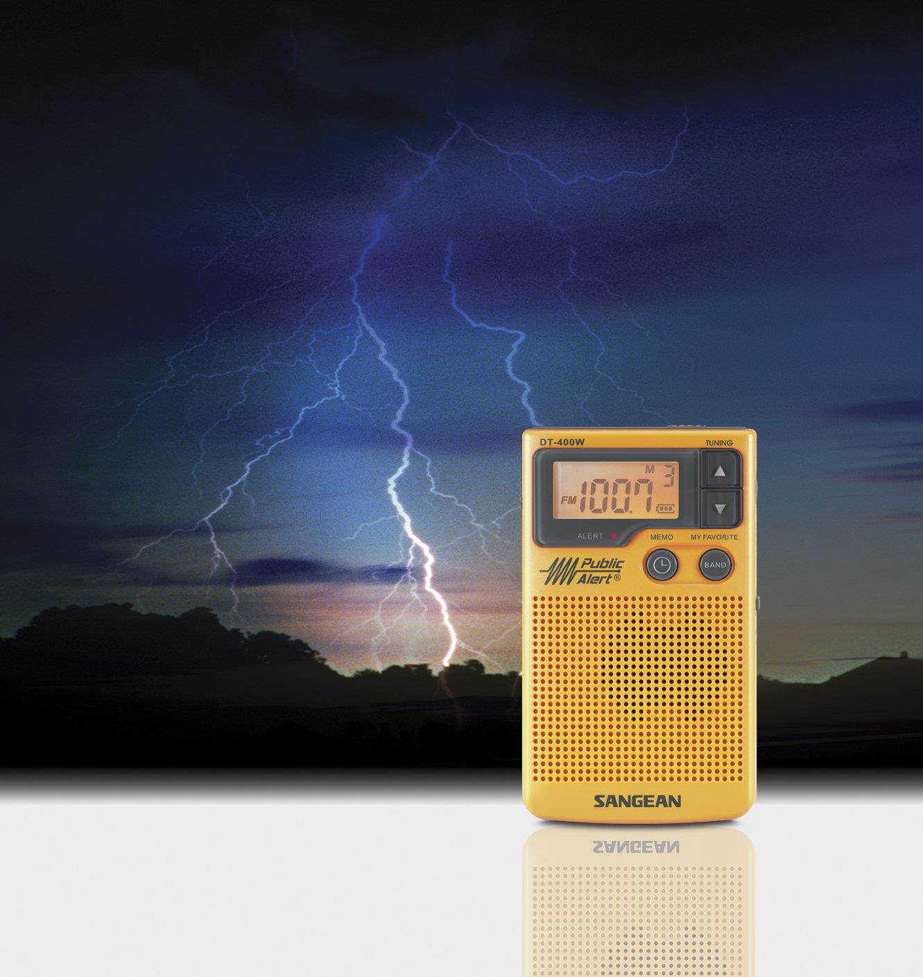 Sangean DT-400W AM/FM Digital Weather AlertPocket Radio