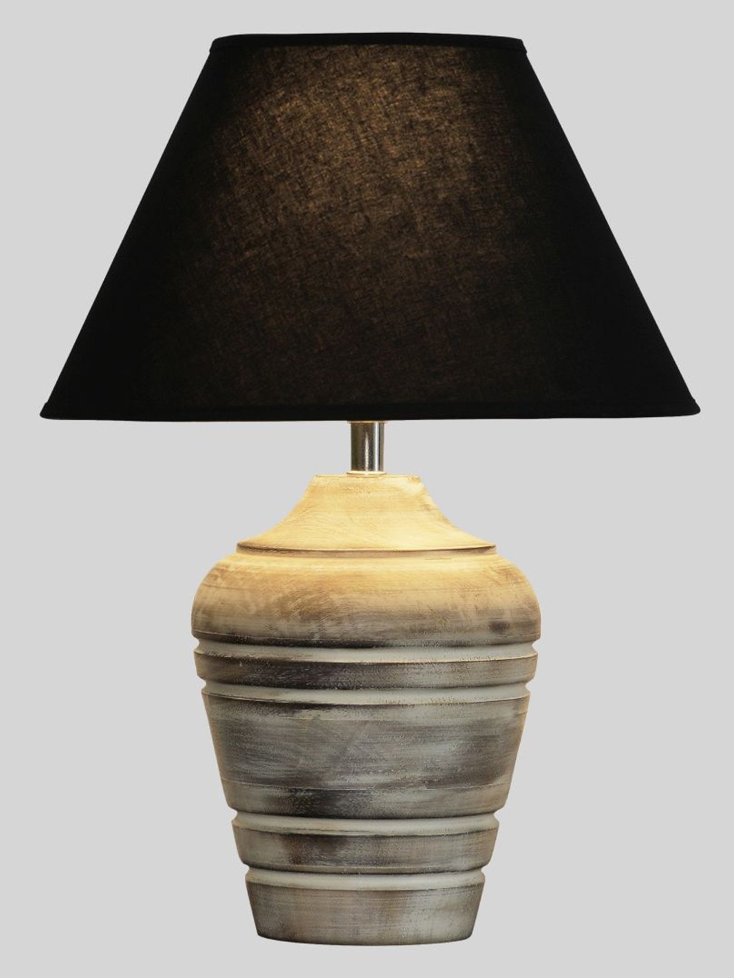 Kapoor Lamp Shades Distress White & Black Wood Prova Table Lamp