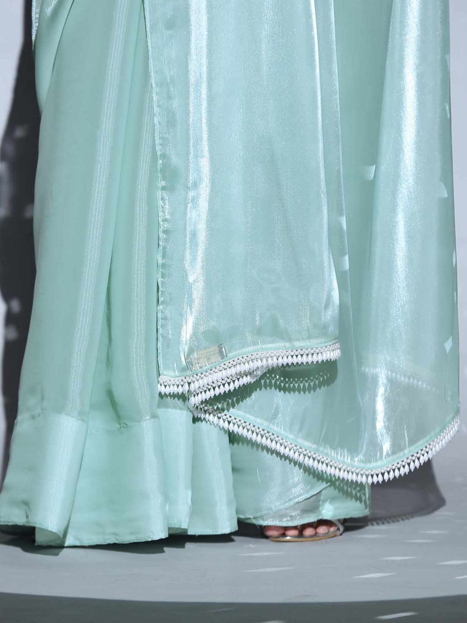 Swtantra Blue Organza Saree