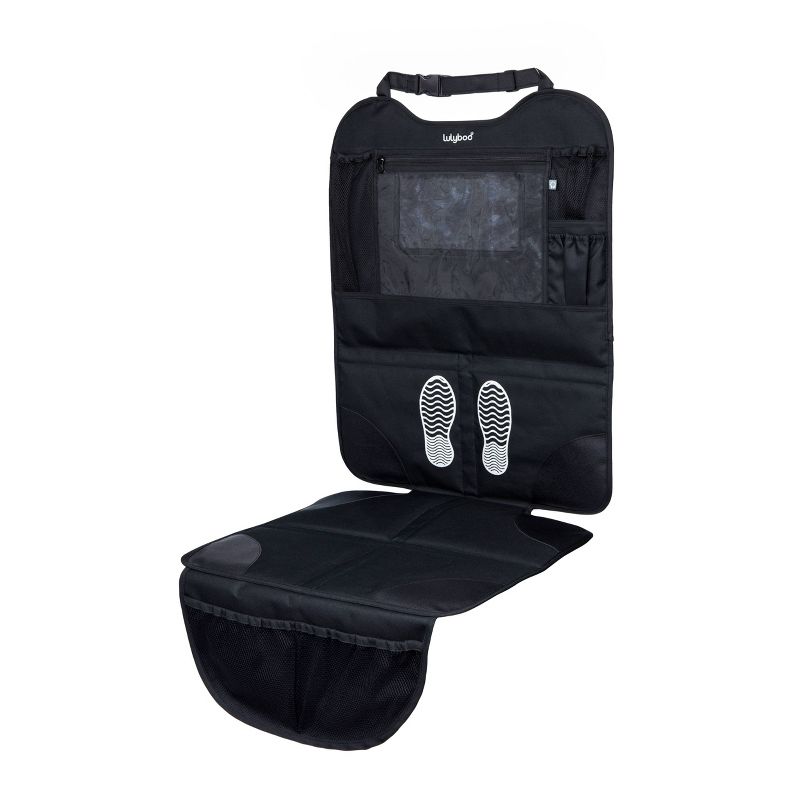 Lulyboo Baby Auto Seat Protector and Carseat Organizer with Clear Device Pocket