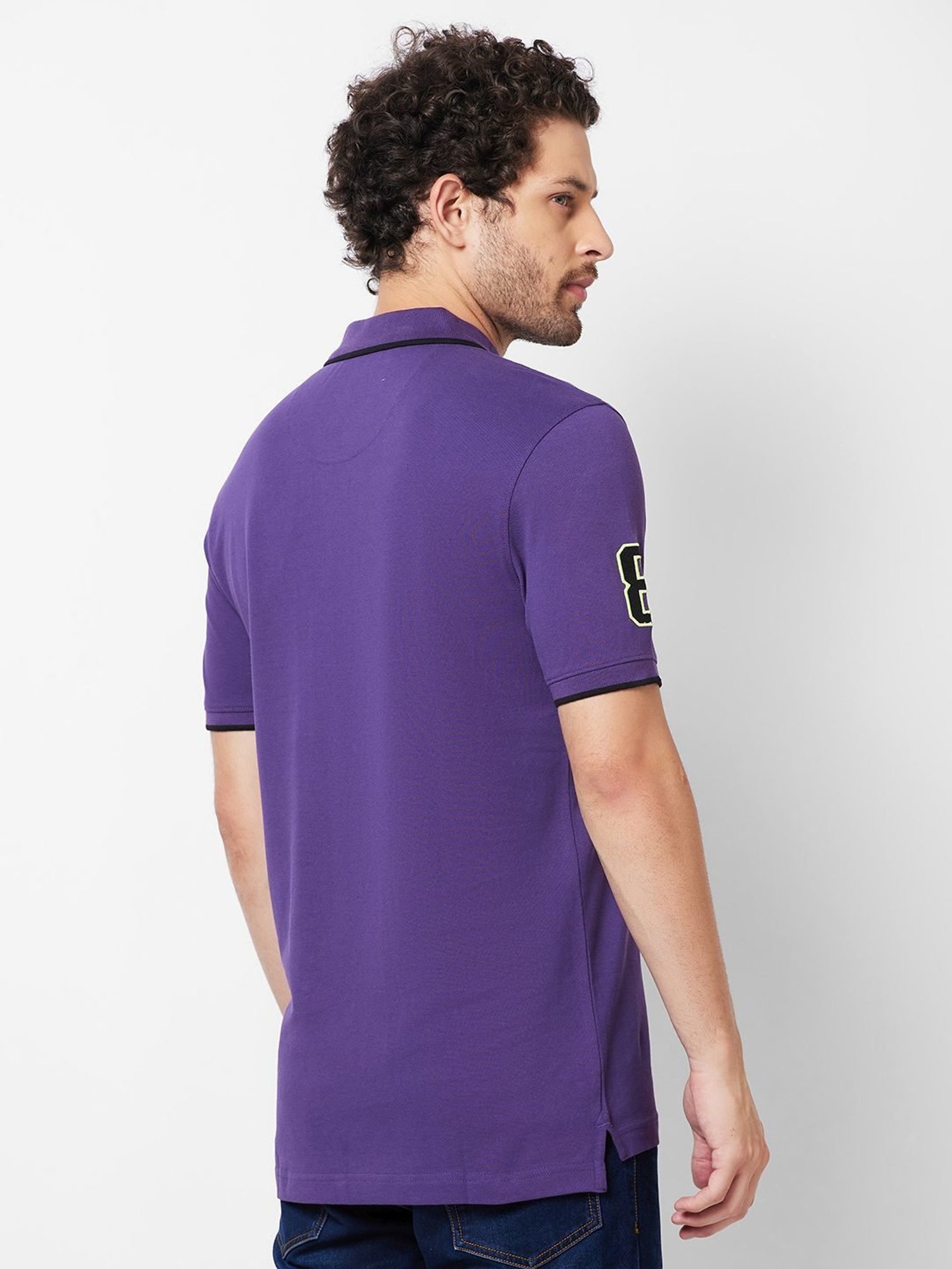 Giordano Purple Slim Fit Polo T-Shirt
