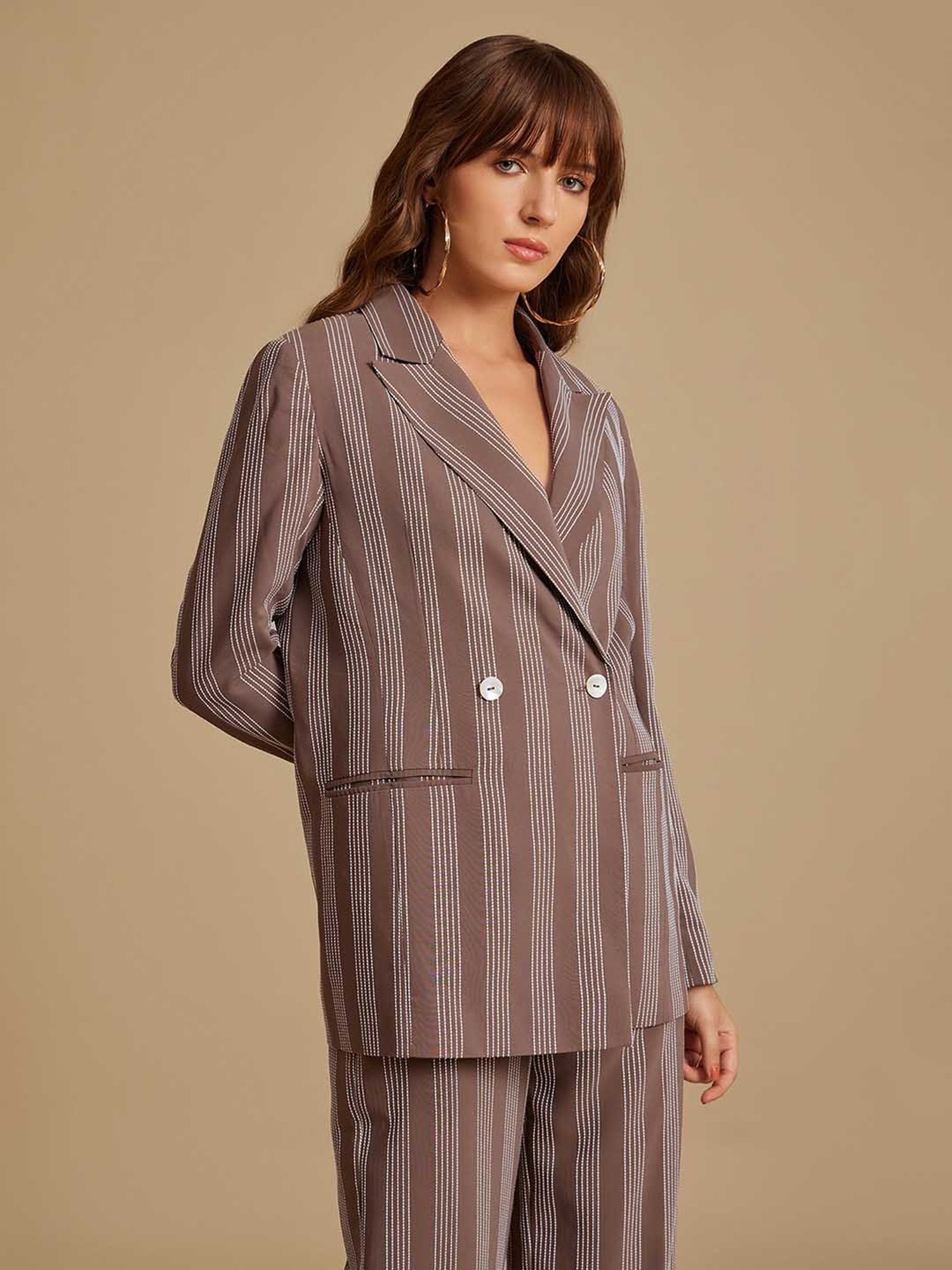 Kazo Sage Green Textured Blazer