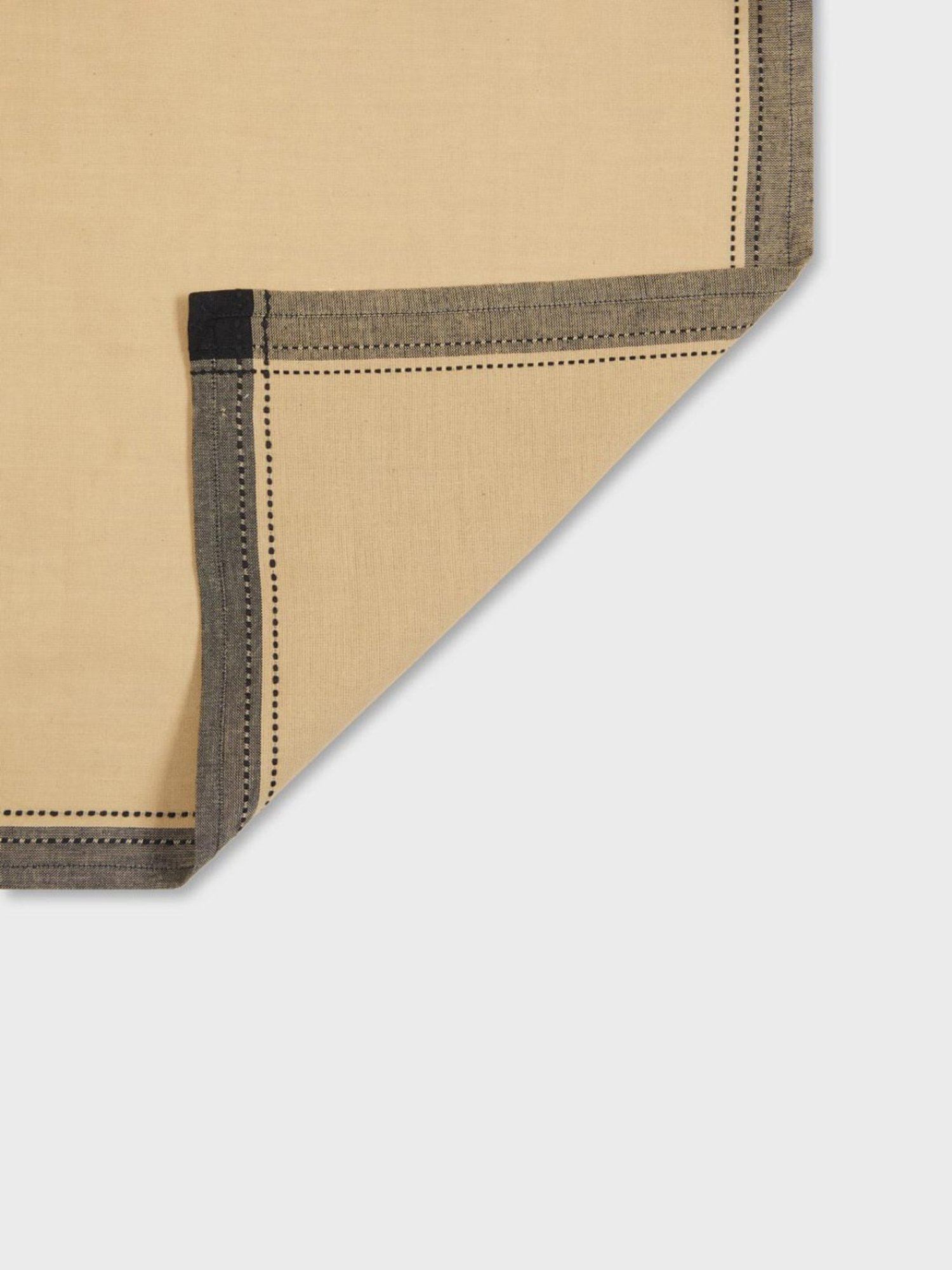 Fabindia Beige & Black Cotton 92 TC 125 GSM Tanka Napkin - Set of 6