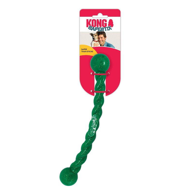 KONG Holiday Safestix Holiday Dog Toy - Green - S