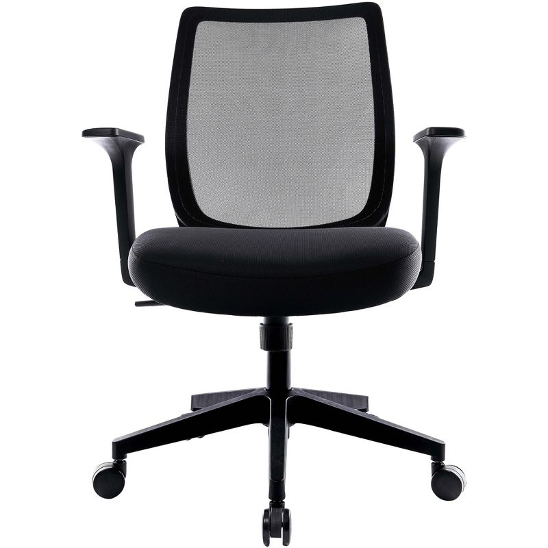 Union & Scale Mesh Back Fabric Task Chair, Black UN56947