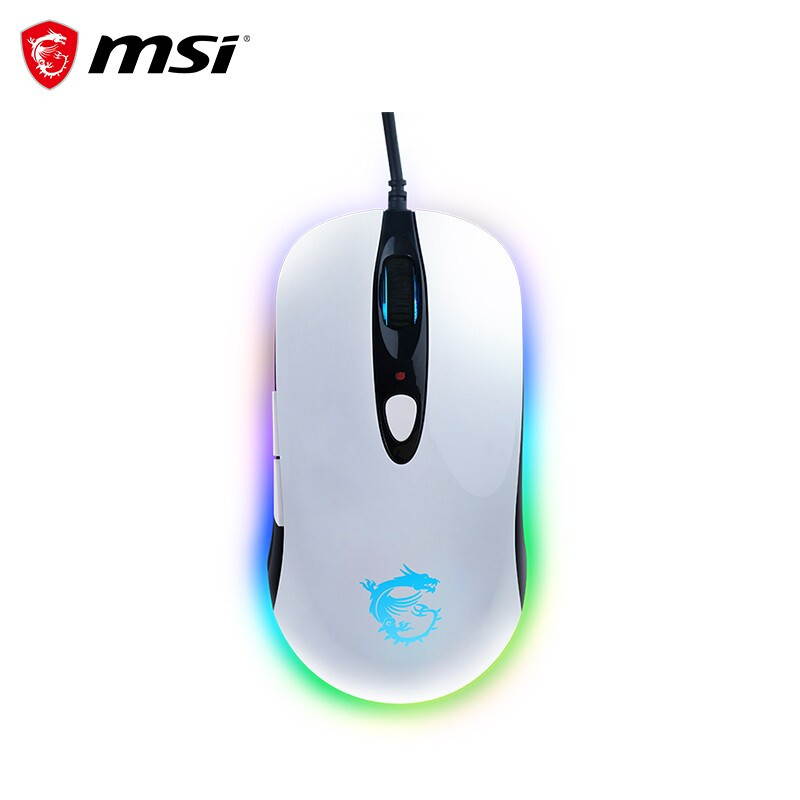 MSI DS102 RGB Gaming Mouse, Wired, RGB Streamer Faith Dragon Soul Light Gaming Mouse, Custom Macro, 10000DPI