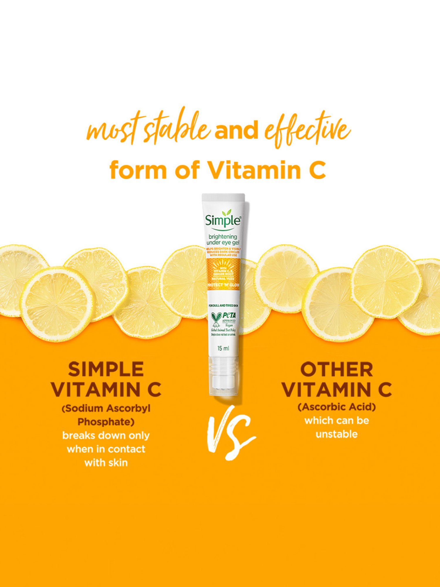 Simple Protect 'N' Glow Brightening Under Eye Gel - 15 ml