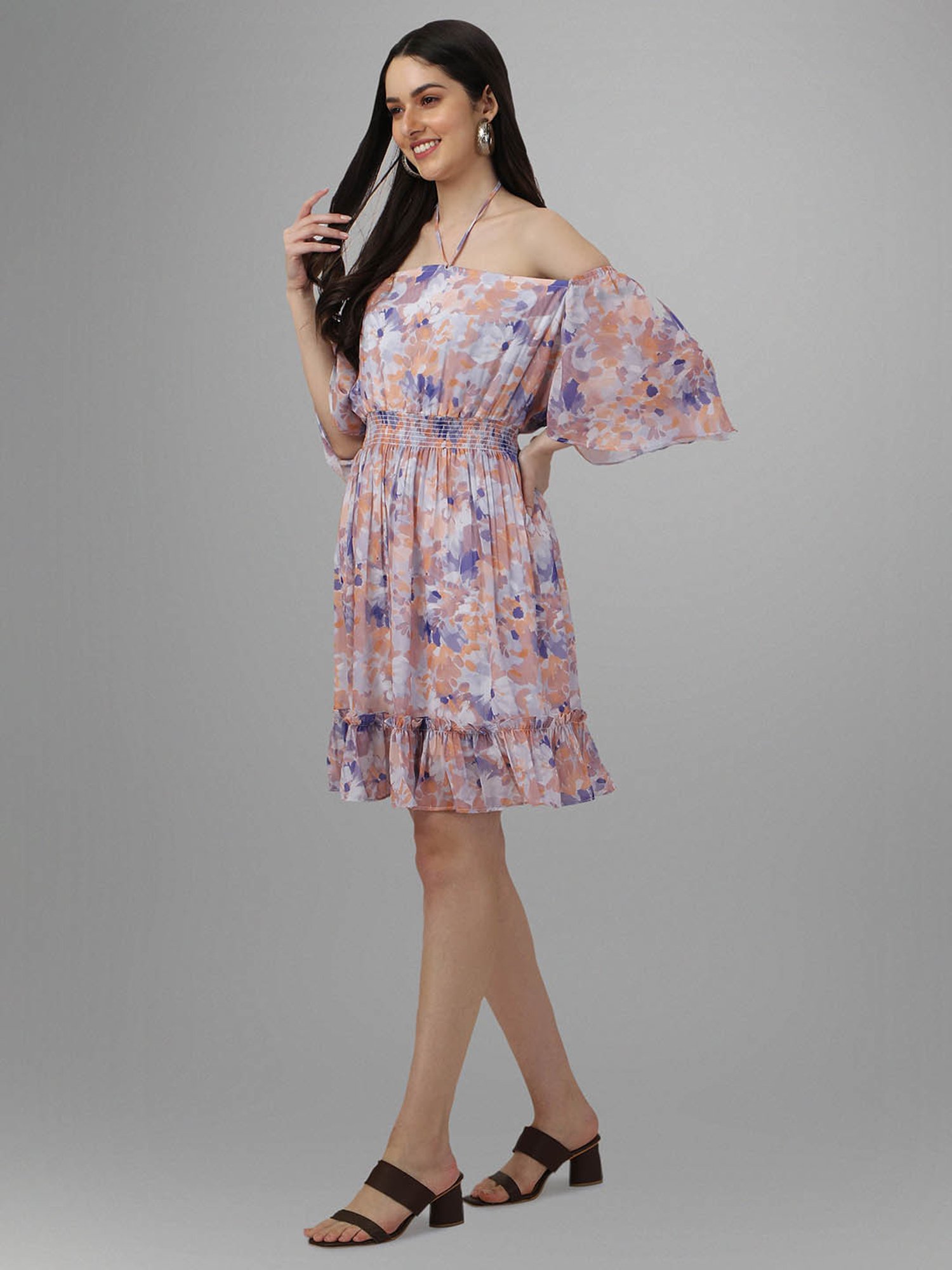 MASAKALI.CO Multicolor Printed A Line Dress