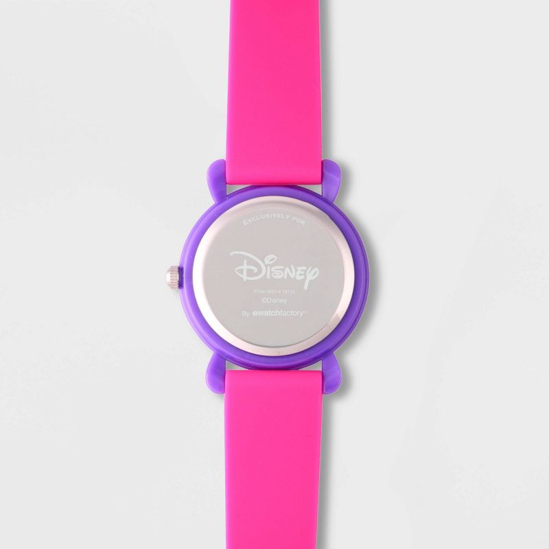 Girls' Disney Minnie Mouse Plastic Time Teacher Silicon Strap Watch - Pink
