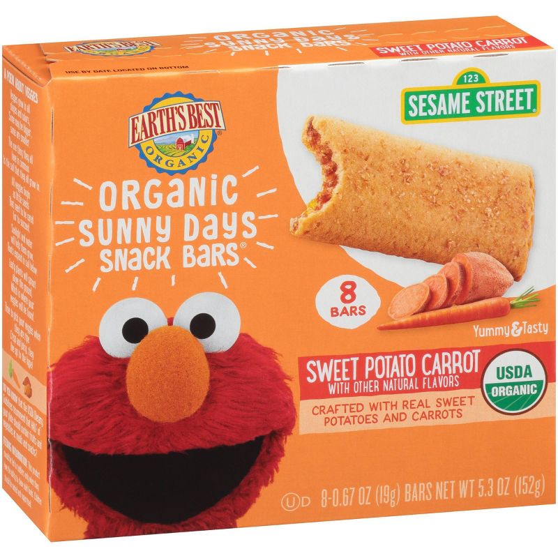 Earth's Best Organic Sweet Potato Carrot Sunny Days Snack Bars - 8ct/0.67oz Each