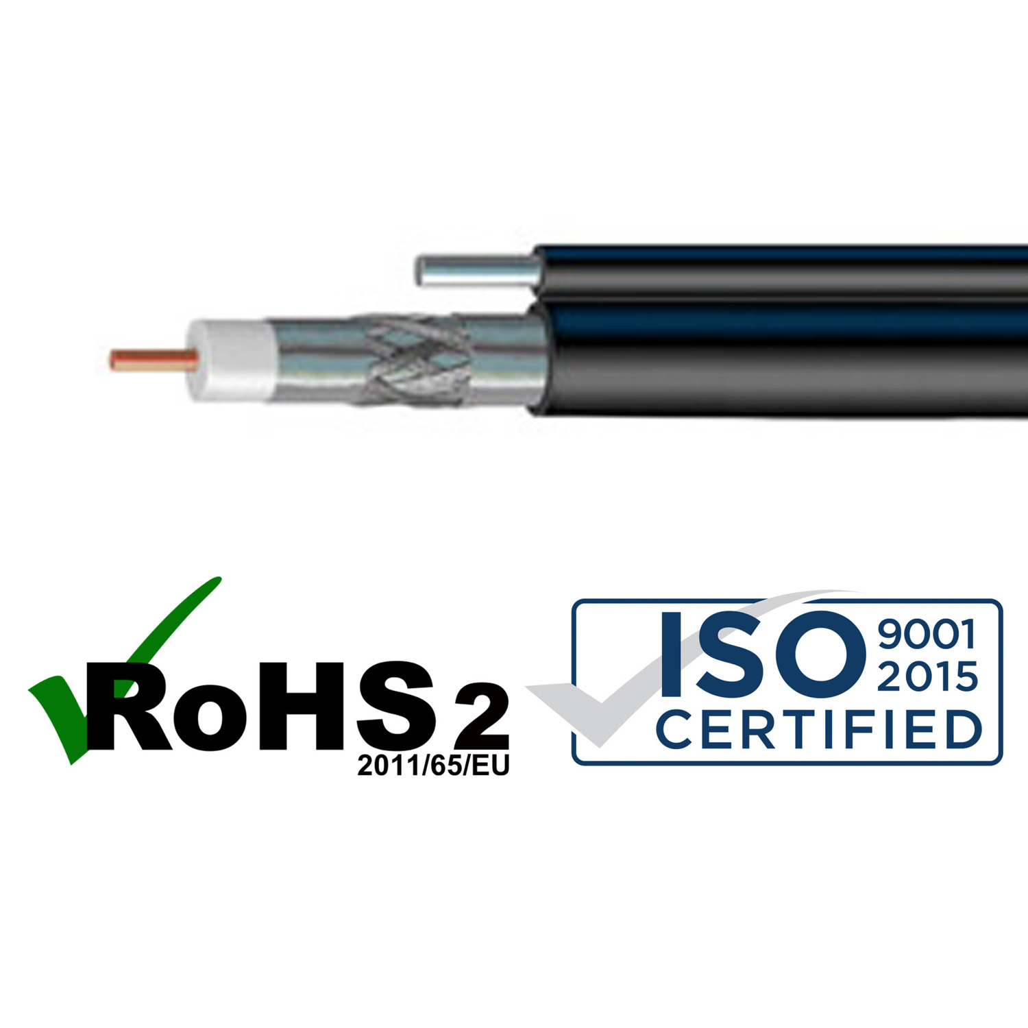 1000' FT Reel Commscope F677TSVM XP Plus Black Coaxial Communications Cable