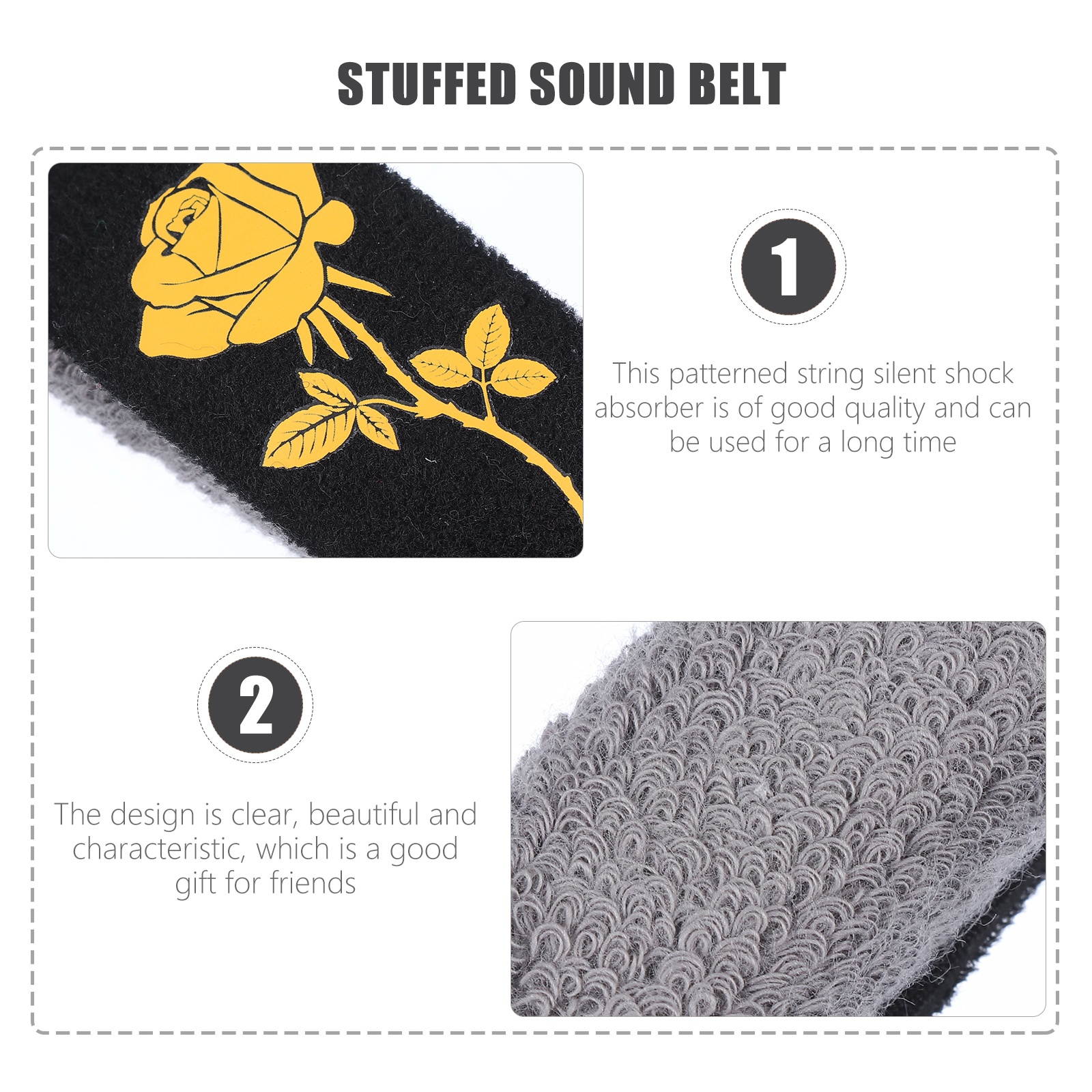 Guitar String Mute Dampener Flower Pattern Noise Sound Weaken Muffler Strap