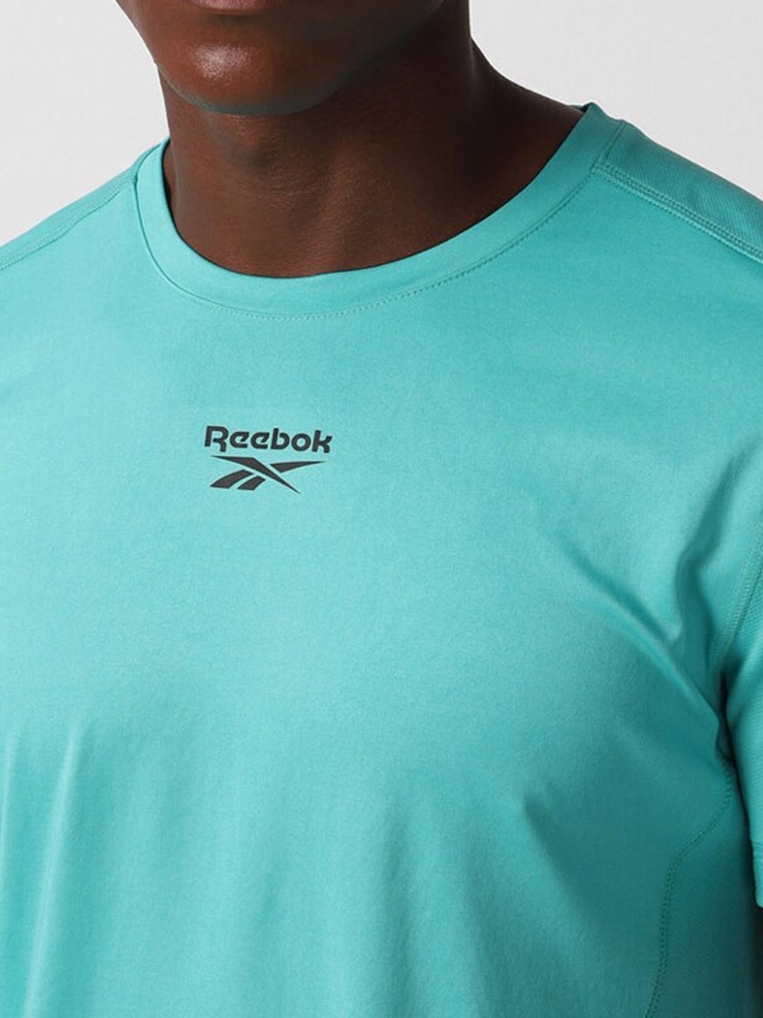 Reebok Green Slim Fit Sports T-Shirt
