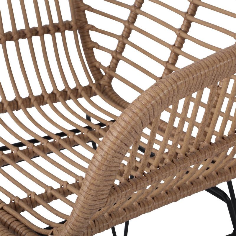 3pc Outdoor Wicker Bistro Set with Cushions - Nicole Miller